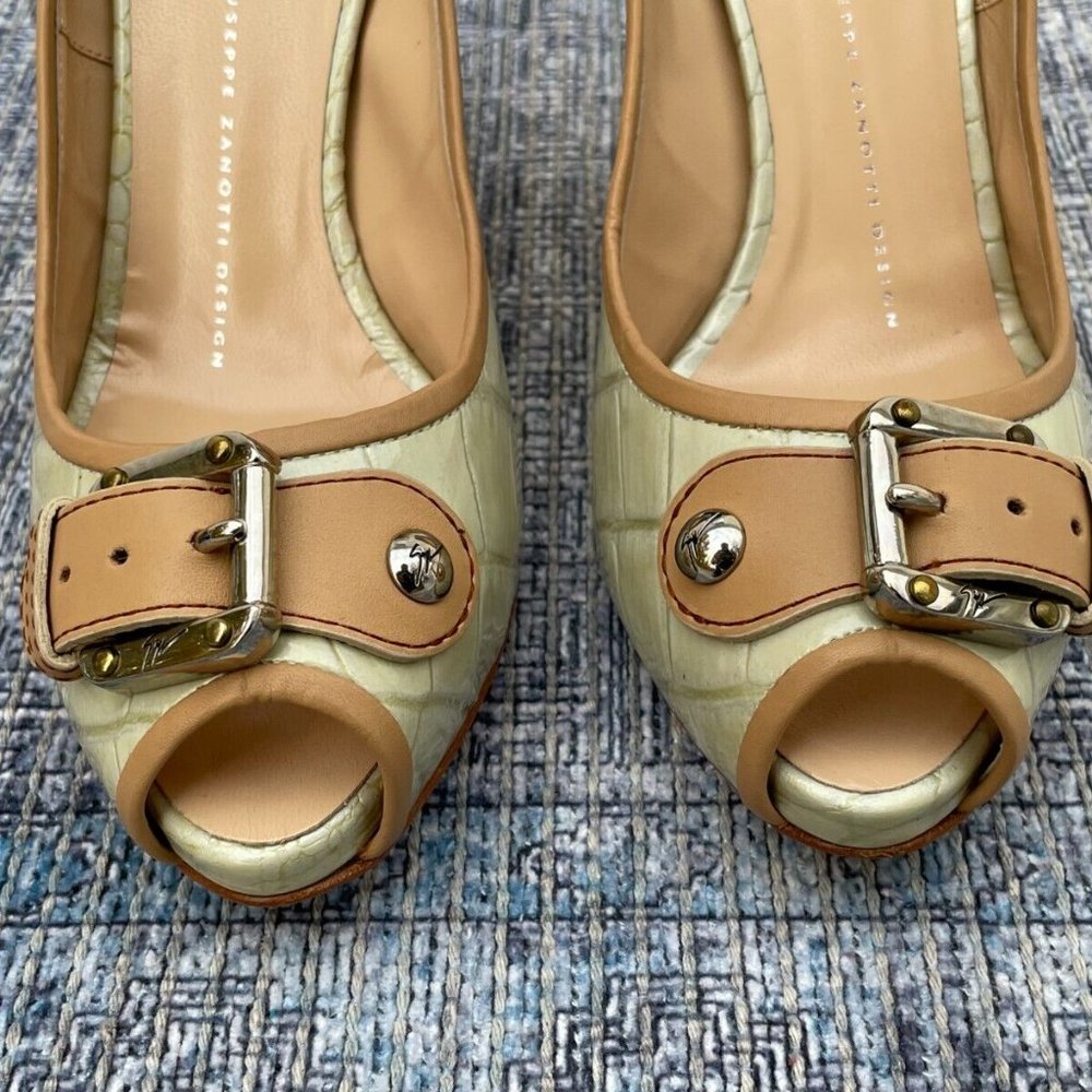 Giuseppe Zanotti Women Heel Pump Sandal Shoes Open Toe Made in Italy Size 38.5 8 - Picture 4 of 12